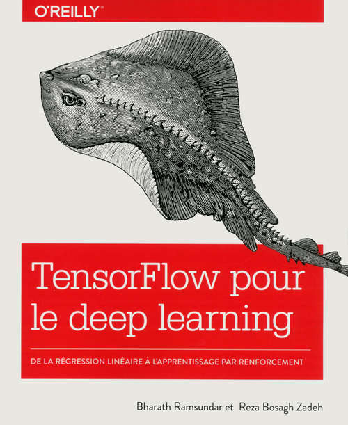 Couverture ebook de TensorFlow pour le Deep learning, de Marvin Bertin, Bharath Ramsundar