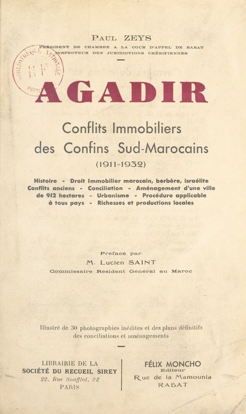 ebook cover of Agadir, by Paul Zeys