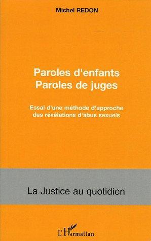 Couverture ebook de Paroles d'enfants paroles de juges, de Michel Redon