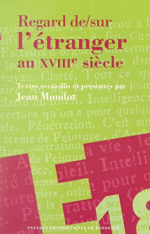 ebook cover of Regards de et sur l'étranger au XVIIIe siècle, by Collectif