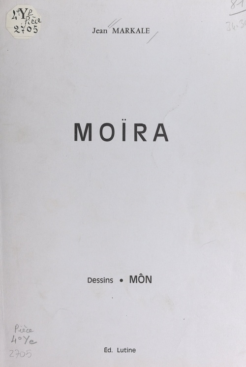 Couverture ebook de Moïra, de Jean Markale