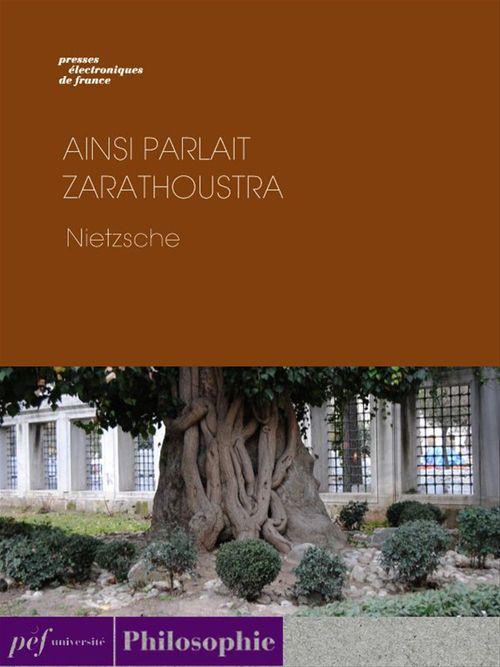 ebook cover of Ainsi parlait Zarathoustra, by Friedrich Nietzsche