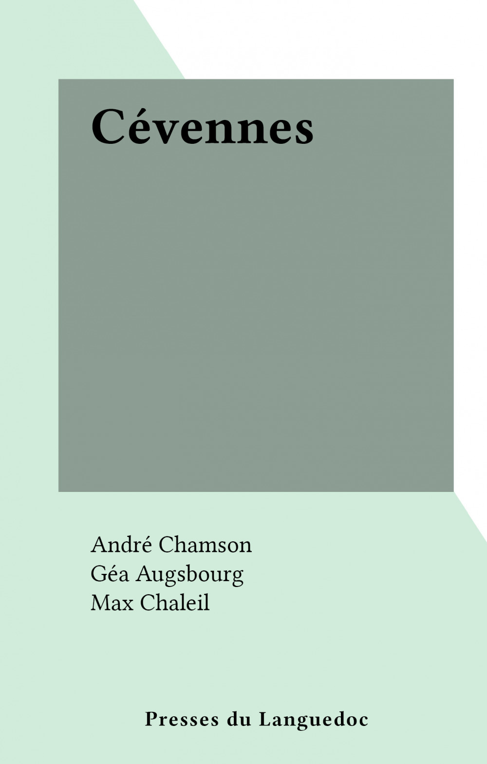 Couverture ebook de Cévennes, de Andre Chamson