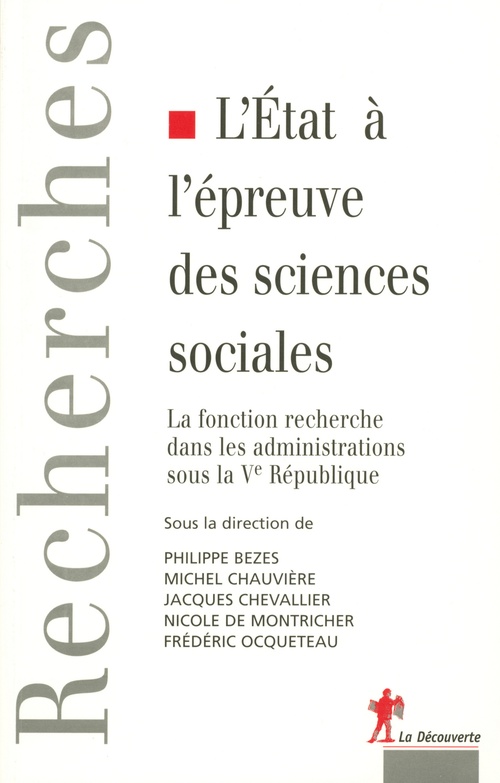 ebook cover of L'Etat à l'épreuve des sciences sociales, by Philippe Bezes, Michel Chauvière, Jacques Chevallier, Nicole de Montricher, Frédéric Ocqueteau
