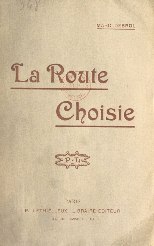 Couverture ebook de La route choisie, de Marc Debrol