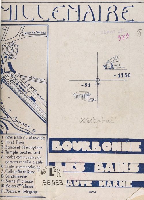 Couverture ebook de Deuxième millénaire de Bourbonne-les-Bains, de Frederic Westphal