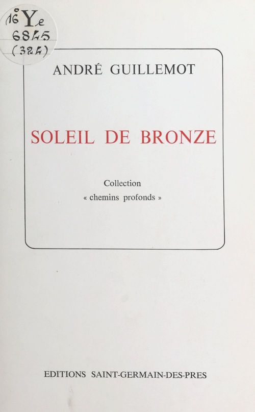 ebook cover of Soleil de bronze, by Andre Guillemot