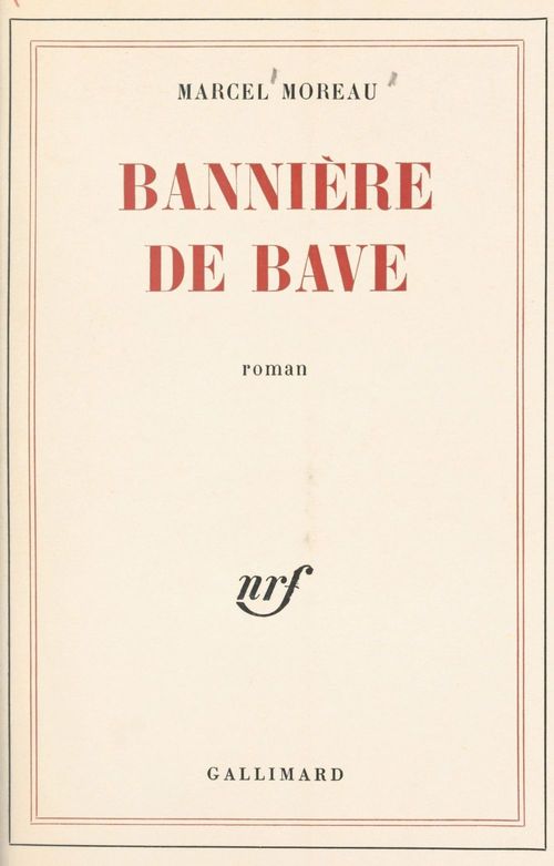 ebook cover of Bannière de bave, by Marcel Moreau