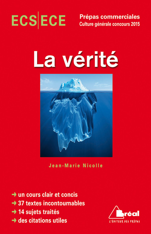 Couverture ebook de Thème de culture générale HEC 2015 - La vérité, de Jean-Marie Nicolle