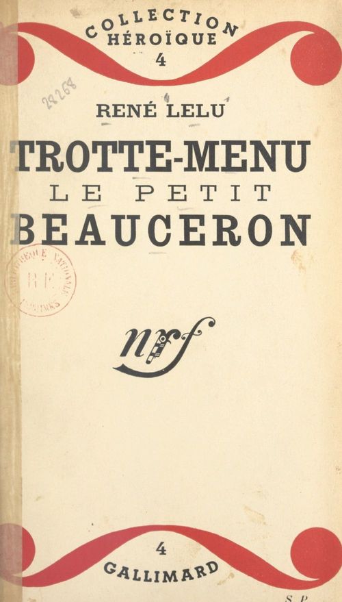 Couverture ebook de Trotte-menu, le petit Beauceron, de René Lelu