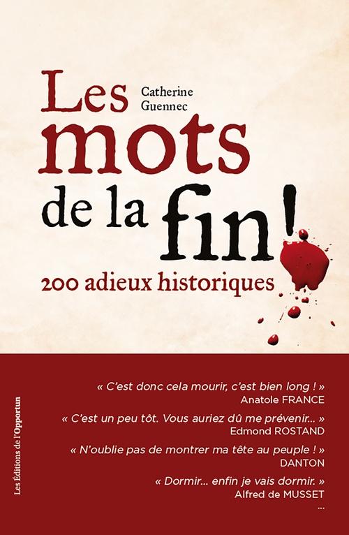 Couverture ebook de Les mots de la fin ! 200 adieux historiques, de Catherine Guennec