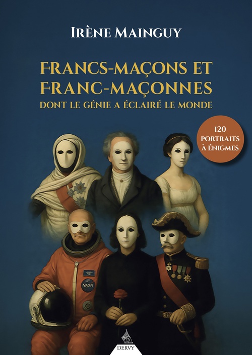Couverture ebook de Francs-maçons et franc-maçonnes dont le génie a éclairé le monde - 120 portraits à énigmes, de Irène Mainguy