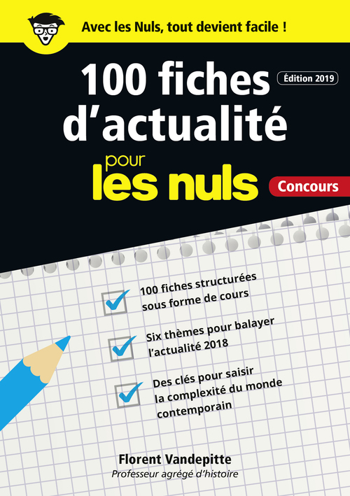 ebook cover of 100 fiches d'actualité pour les Nuls Concours, by Florent Vandepitte