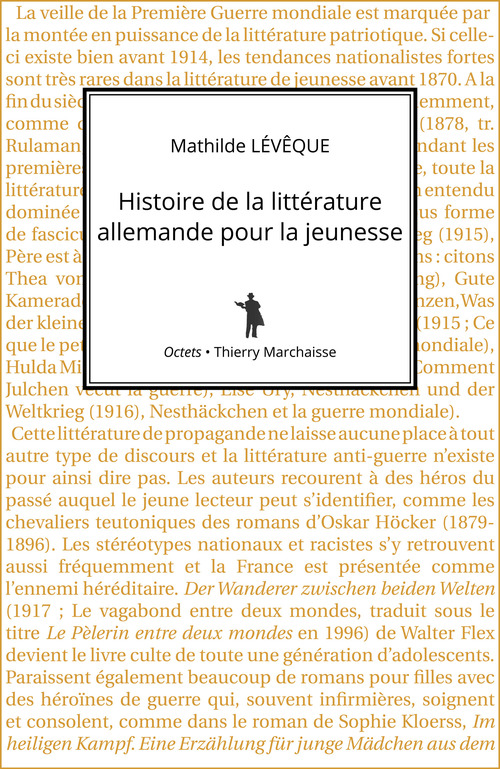 Couverture ebook de Histoire de la littérature allemande pour la jeunesse, de Mathilde Leveque