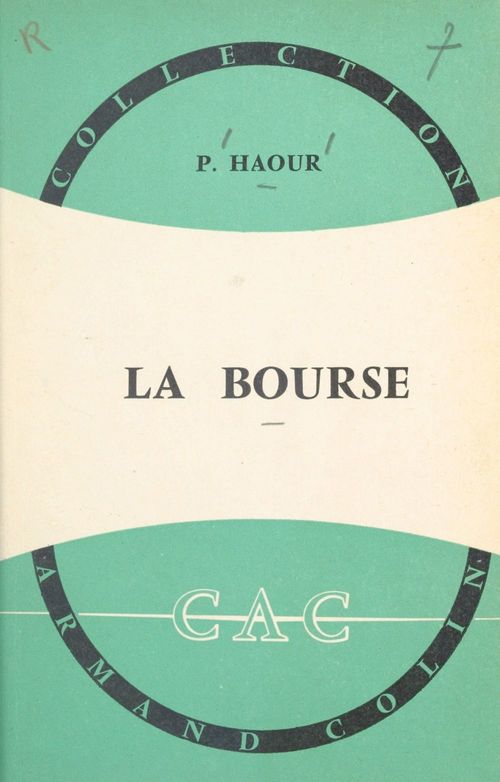 ebook cover of La Bourse, by Pierre Haour