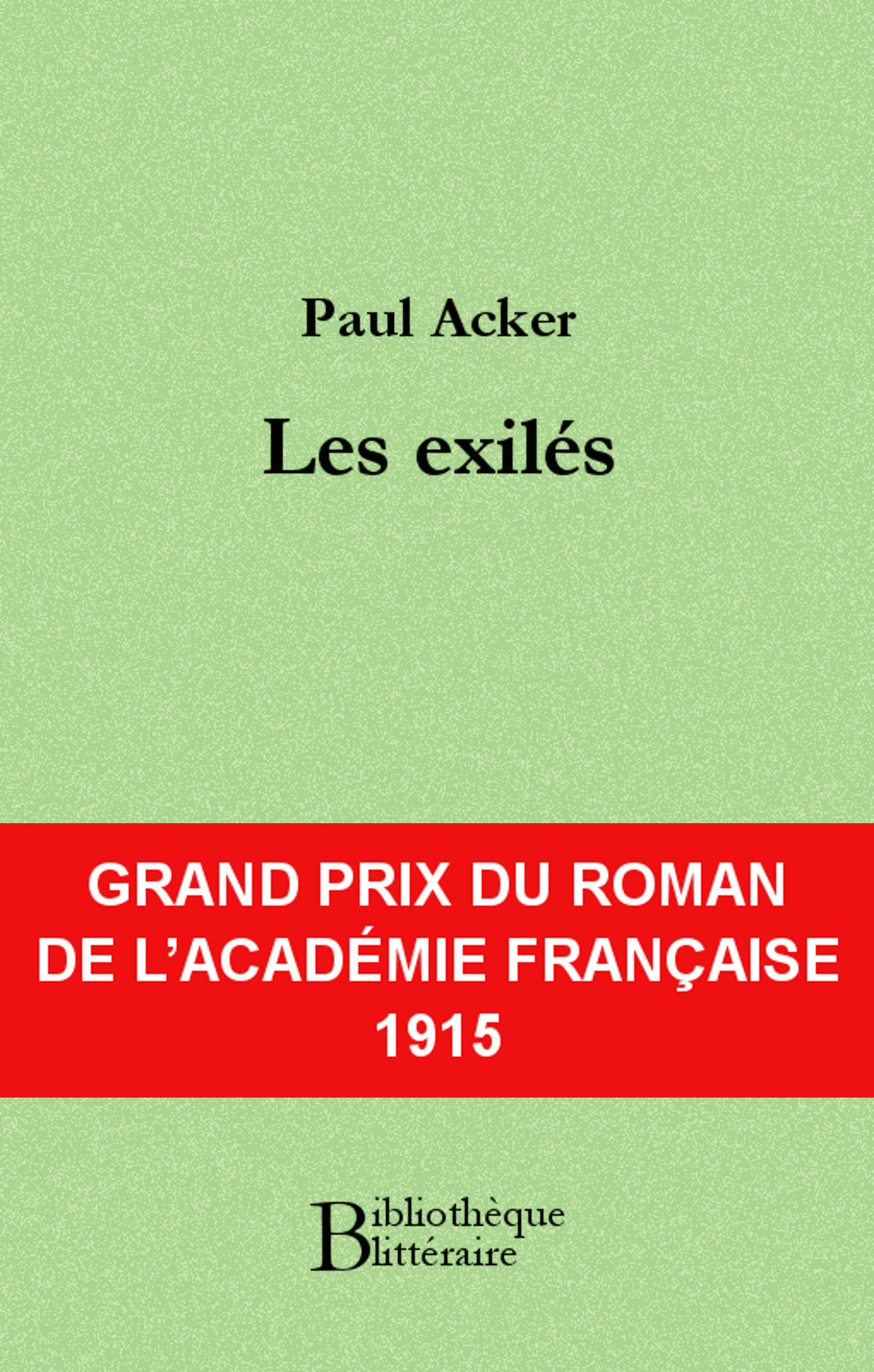ebook cover of Les exilés, by Paul Acker