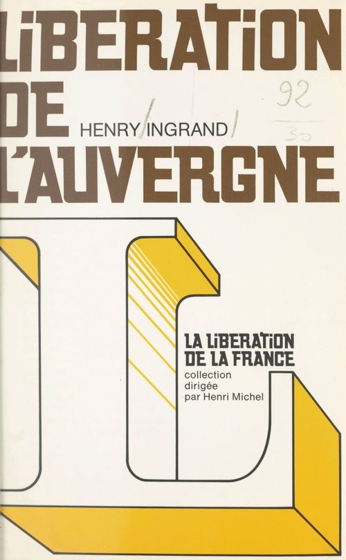 ebook cover of Libération de l'Auvergne, by Henry Ingrand