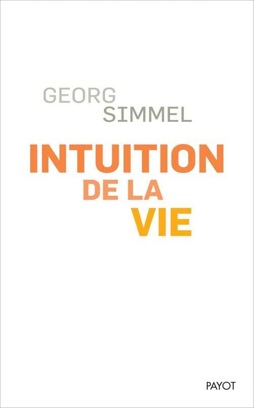 ebook cover of Intuition de la vie, by Georg Simmel