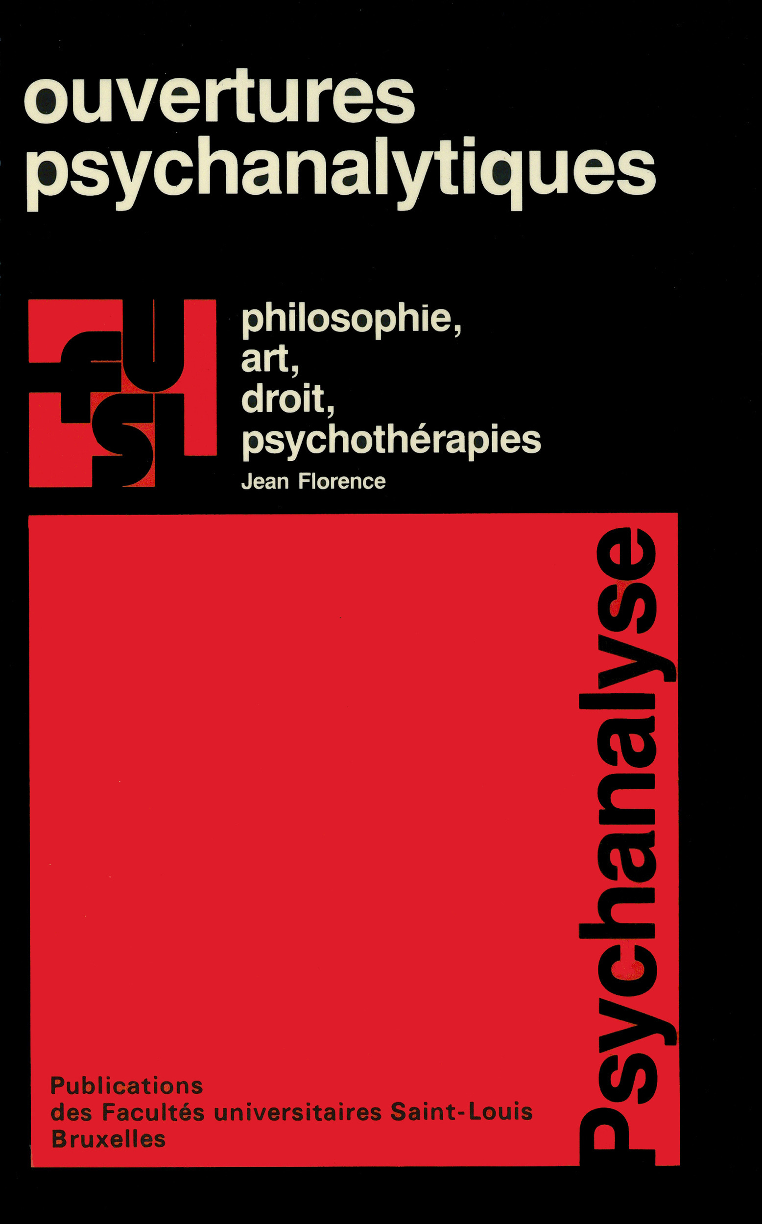 Couverture ebook de Ouvertures psychanalytiques, de Jean Florence