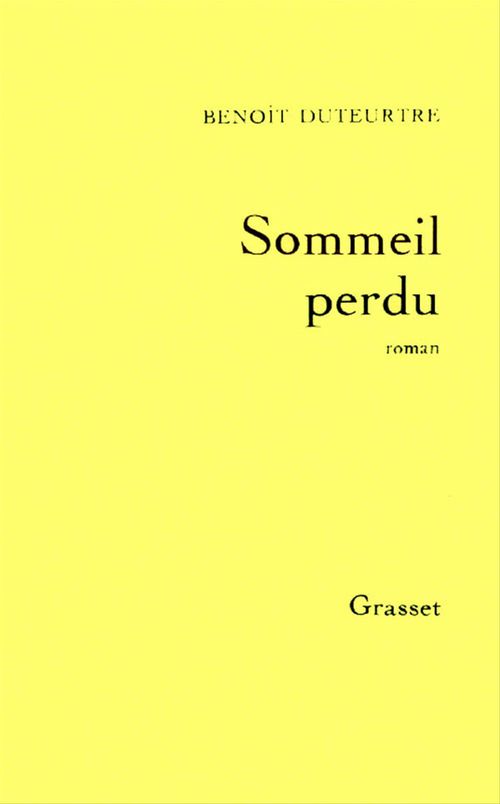 ebook cover of Sommeil perdu, by Benoît Duteurtre