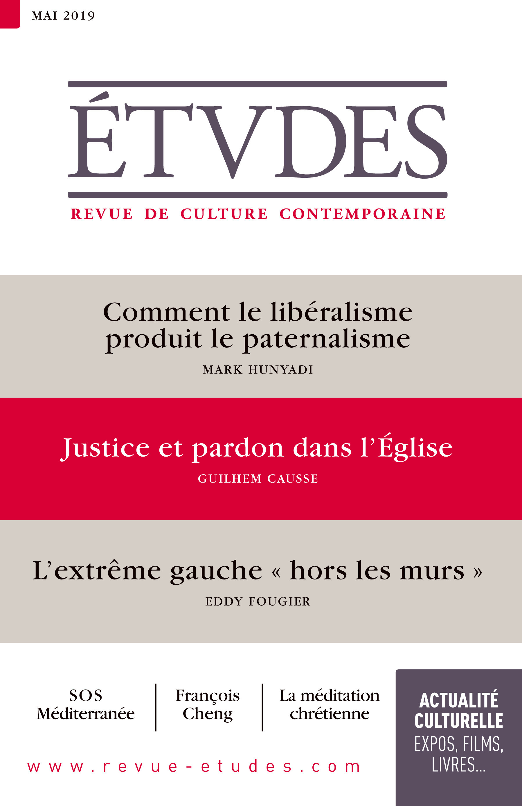 Couverture ebook de Revue Etudes : Justice et pardon dans l'Eglise, de Revue études