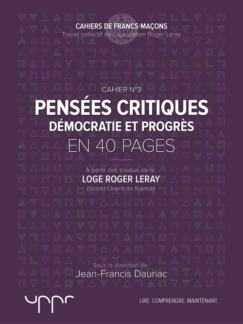 ebook cover of Pensées critiques - Démocratie et progrès - En 40 pages, by Jean-Francis Dauriac