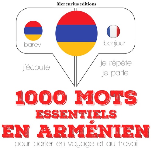 Couverture audiobook de 1000 mots essentiels en arménien, de Jm Gardner