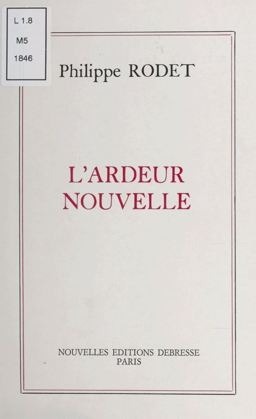 ebook cover of L'Ardeur nouvelle, by Philippe Rodet