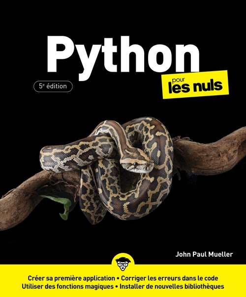 ebook cover of Python pour les Nuls - 5e édition, by John Paul Mueller