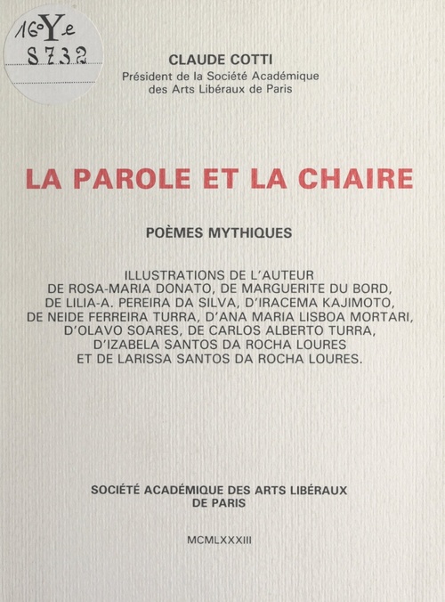 Couverture ebook de La parole et la chaire, de Claude Cotti