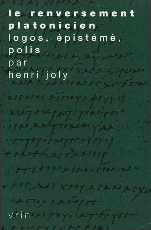 ebook cover of Le renversement platonicien, by Henri Joly
