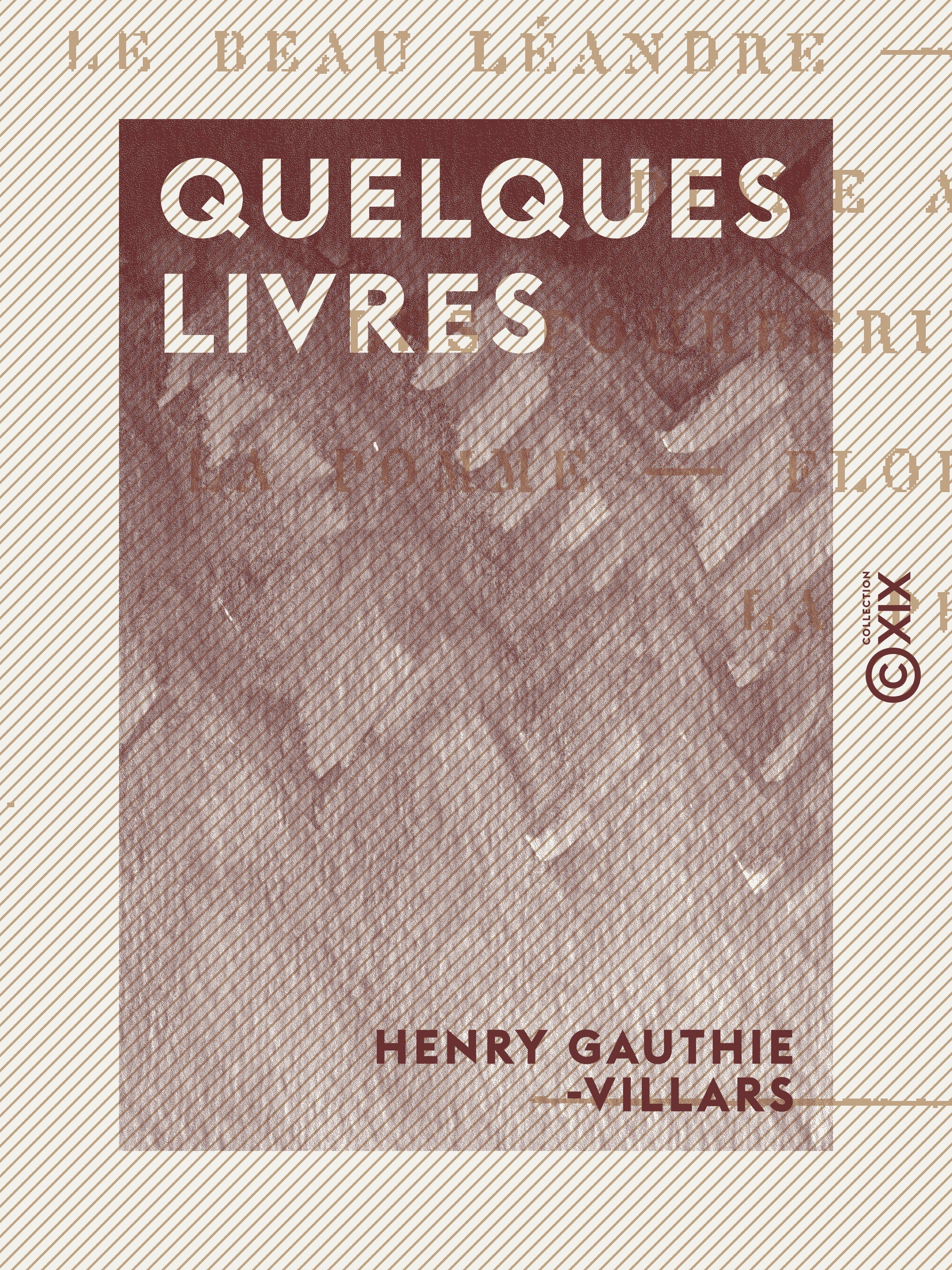 Couverture ebook de Quelques livres, de Henry Gauthier-Villars