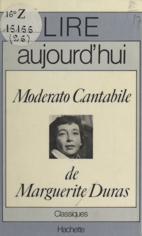 Couverture ebook de Moderato cantabile, de Marguerite Duras, de Henri Micciollo
