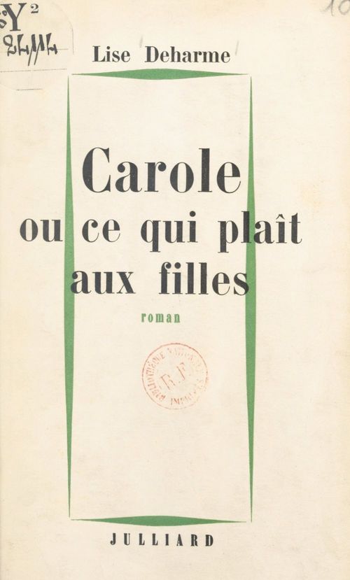 Couverture ebook de Carole, de Lise Deharme