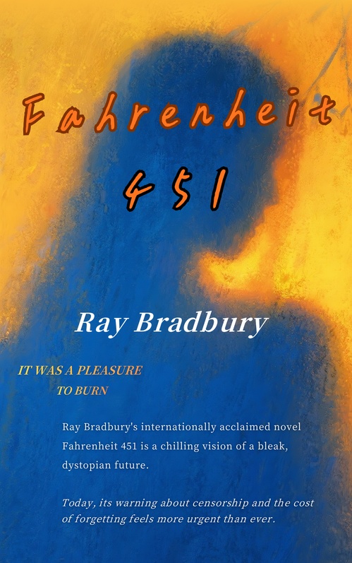 ebook cover of Fahrenheit 451, by Ray Bradbury