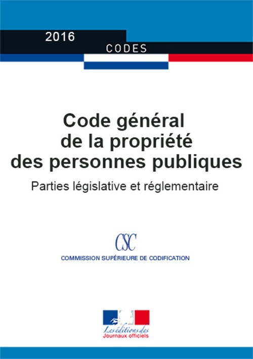 Couverture ebook de Code général de la propriété des personnes publiques, de Journaux officiels