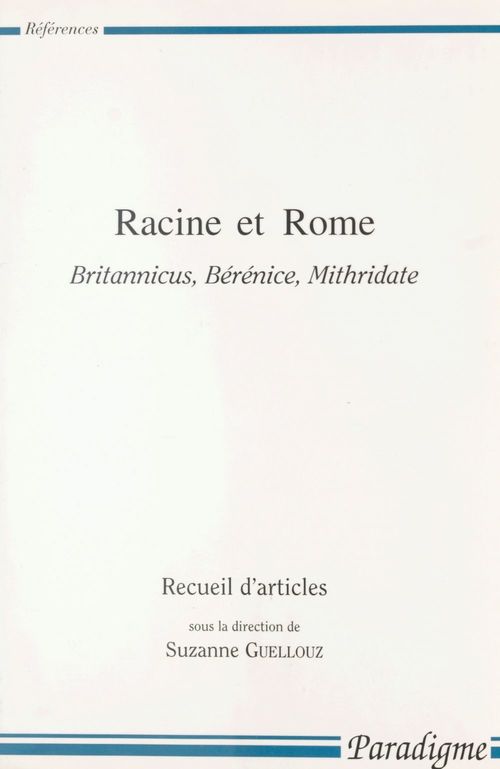 Couverture ebook de Racine et Rome, de Suzanne Guellouz
