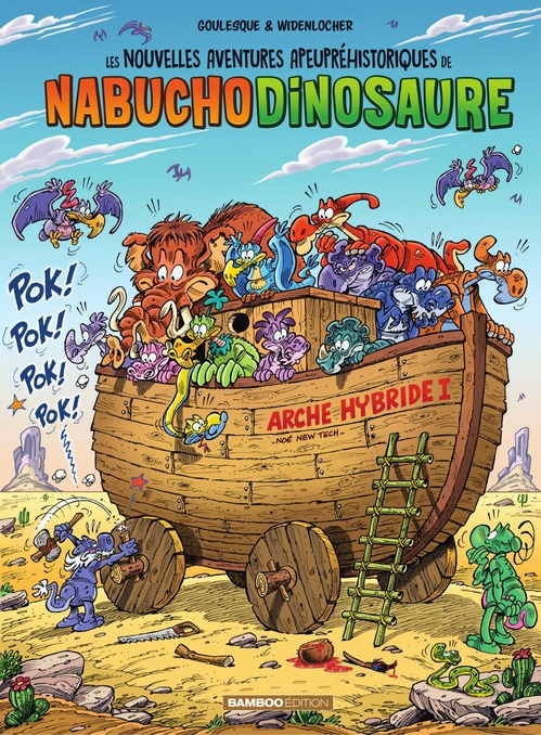 Couverture ebook de Les nouvelles aventures apeupréhistoriques de Nabuchodinosaure - Tome 6, de Patrick Goulesque, Roger Widenlocher