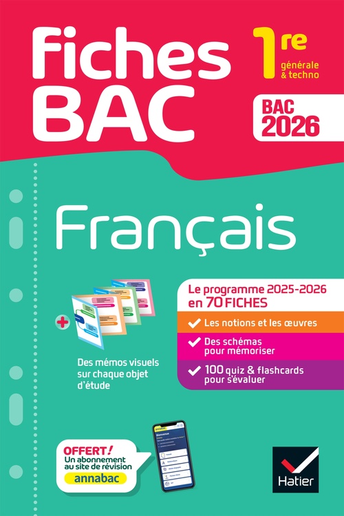 ebook cover of Fiches bac - Français 1re générale & techno Bac 2026, by Swann Spies, Hélène Bernard, Laure Warot, Sophie Saulnier, Denise Maréchal, Bérangère Touet