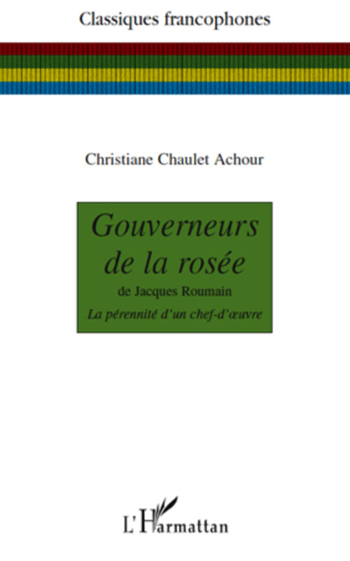 ebook cover of Gouverneurs de la rosée, by Christiane Chaulet achour