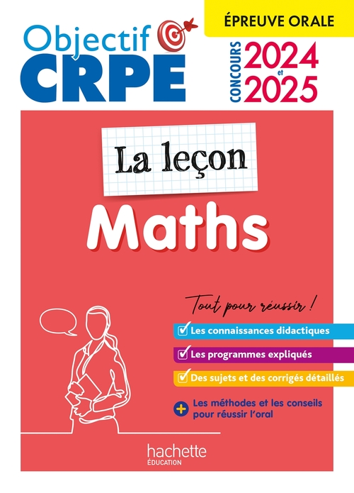 Couverture ebook de Objectif CRPE 2025 - Maths - La leçon -  épreuve orale d'admission, de Erik Kermorvant, Emmanuelle Servat, Joseph Sansonetti, Jean-Christophe Tomasi, Aurélie Gourmelon, Karine Rabanit