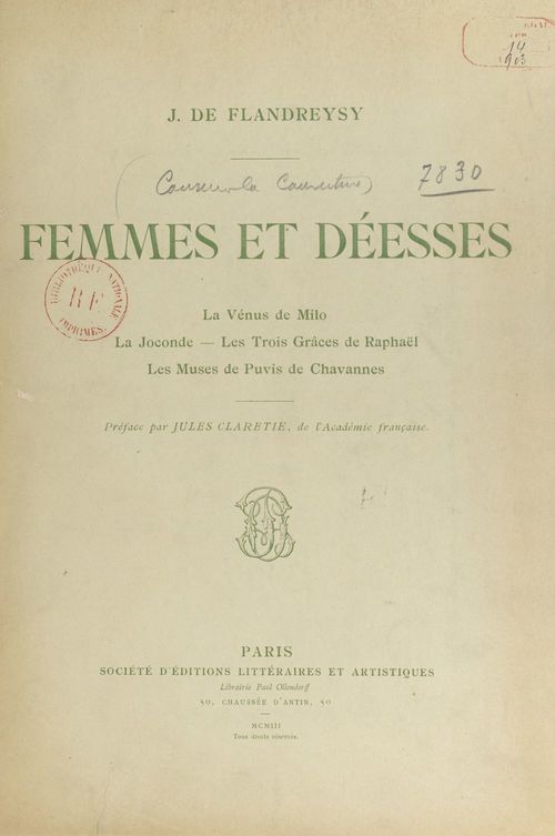 ebook cover of Femmes et déesses, by Jeanne De Flandreysy