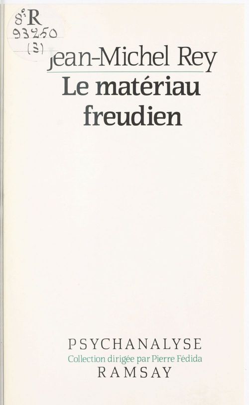 ebook cover of Le matériau freudien, by Françoise Rey