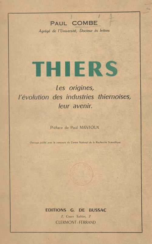 Couverture ebook de Thiers, de Paul Combe