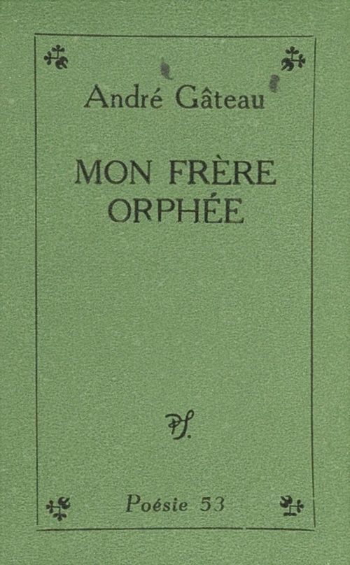 ebook cover of Mon frère Orphée, by Andre Gateau
