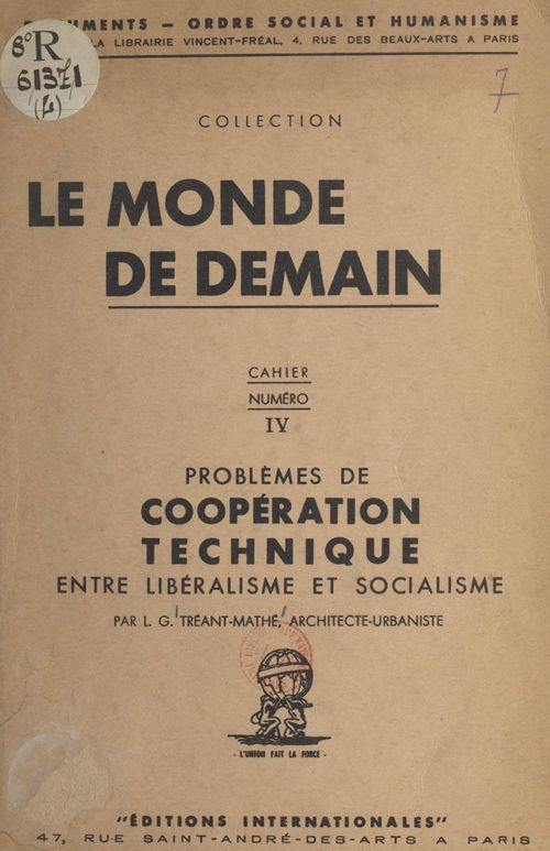 Couverture ebook de Problèmes de coopération technique entre libéralisme et socialisme, de Gaston Treant-Mathe
