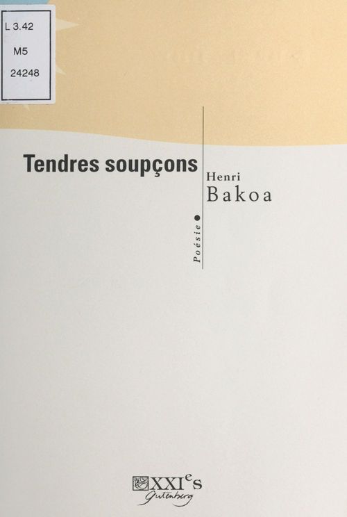 Couverture ebook de Tendres soupçons, de Henri Bakoa