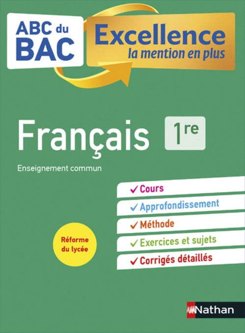ebook cover of ABC Excellence Français 1re, by Françoise Cahen, Dominique Prest, Caroline Vaugien