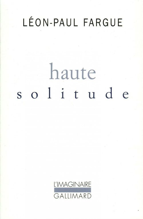 ebook cover of Haute solitude, by Léon-Paul Fargue
