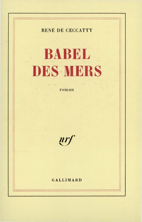 ebook cover of Babel des mers, by René de Ceccatty